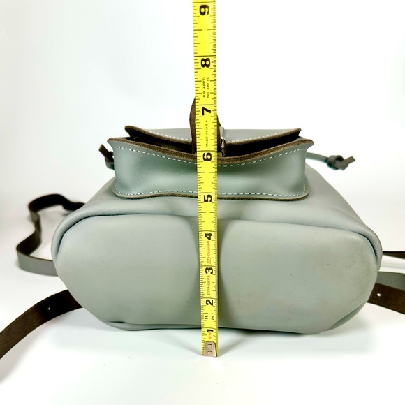 GRAFEA England Michelle Full Grain Utility Leather Baby Small Backpack in Grey - Picture 12 of 16